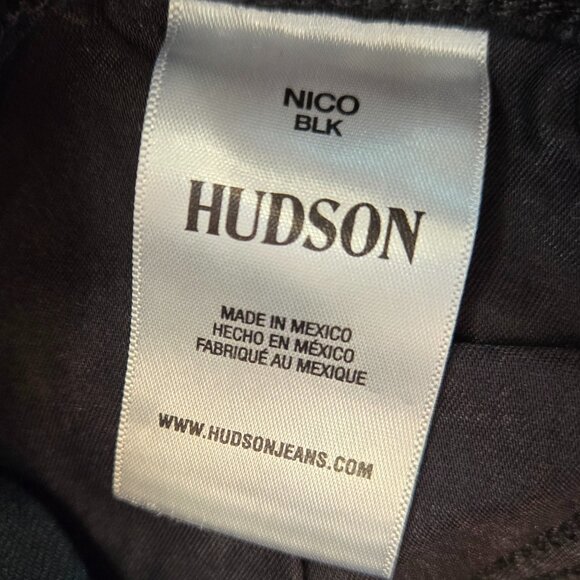 HUDSON Nico Mid-Rise Super Skinny Jean Sz 31 Black - Picture 13 of 14